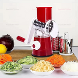 New Vegetable Cutter & Slicer Manual Kitchen Cheese Chopper Machine With 3 Sharp Drums (Random Color)
