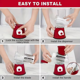 New Vegetable Cutter & Slicer Manual Kitchen Cheese Chopper Machine With 3 Sharp Drums (Random Color)