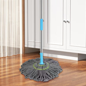 Extendable 90CM Twist Mop – 2-in-1 Rotatable Adjustable Floor Mop with Fine Fiber Fabric | 360° Self-Twisting Mop