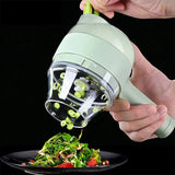 Rechargeable 4 In 1 Electric Vegetable Cutter With Multi-Function Slicer, Chopper, Grinder And Peeler (Random Color)