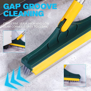 Broom Wiper 2-in-1 Dual Purpose Cleaning Tool – Strong Bristles & Built-In Wiper Blade for Easy Floor Sweeping