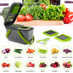 Kitchen Multifunctional Vegetable Cutter 22 Pcs Set | Household Food Chopper Set
