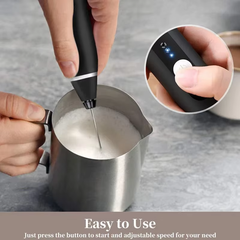 Rechargeable Coffee Beater – USB Rechargeable Powerful Milk Frother for Coffee, Cappuccino, Latte, Matcha, Hot Chocolate
