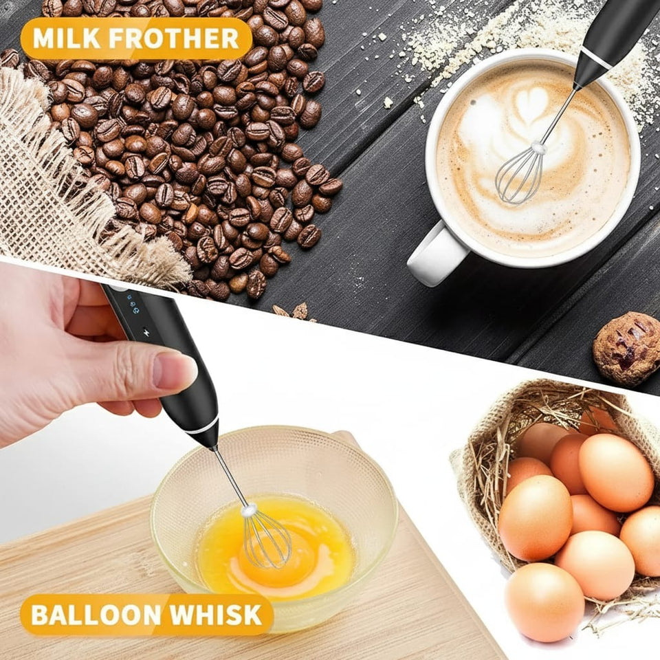 Rechargeable Coffee Beater – USB Rechargeable Powerful Milk Frother for Coffee, Cappuccino, Latte, Matcha, Hot Chocolate