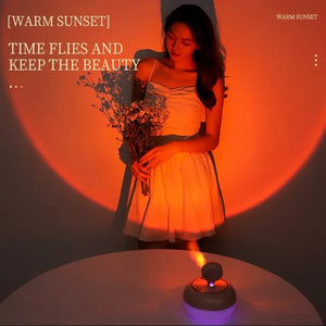 Sunset Night Light 2 In 1 Sunset Lamp And Air Humidifier Portable Color Changing Lamp For Bedroom Home Decor Relaxing Atmosphere (Random Color)