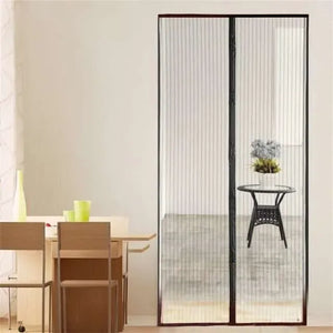 Hands-Free Retractable Magic Mesh Screen Door ( 40X75 inch) – Magnetic Closure, Easy Install, Keeps Bugs Out