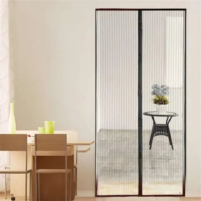 Hands-Free Retractable Magic Mesh Screen Door ( 40X75 inch) – Magnetic Closure, Easy Install, Keeps Bugs Out